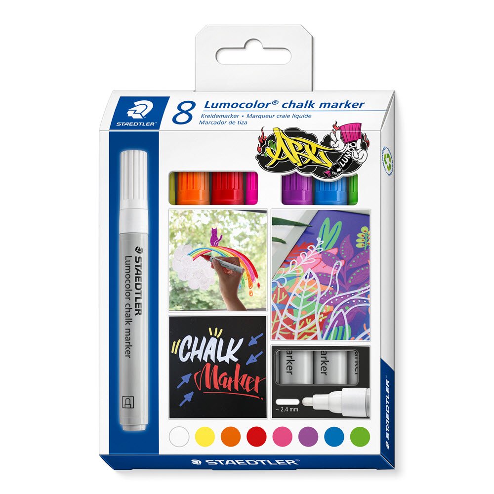 Lumocolor Chalk Marker St 8 ass